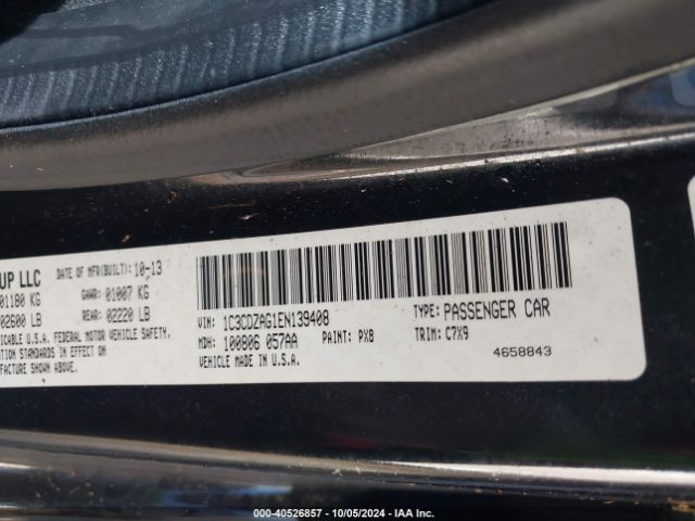 1C3CDZAG1EN139408 Dodge AVENGER SE
