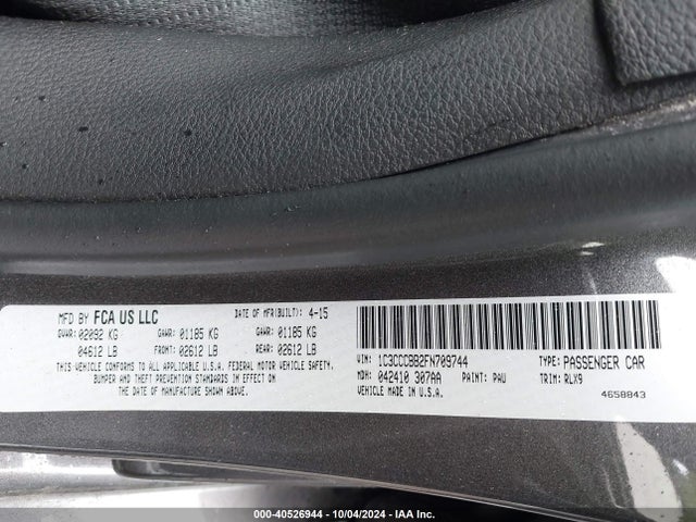 Chrysler 200 S 2015 1C3CCCBB2FN709744 Image 9