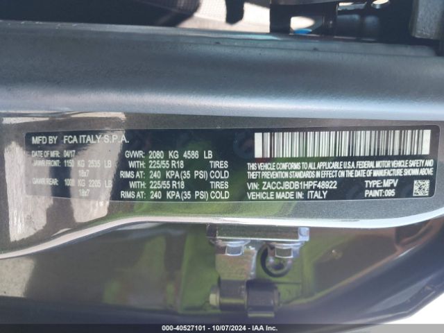 ZACCJBDB1HPF48922 Jeep Renegade Limited 4x4