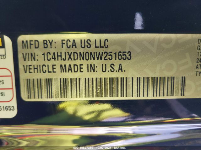 1C4HJXDN0NW251653 Jeep Wrangler Unlimited Sport 4x4