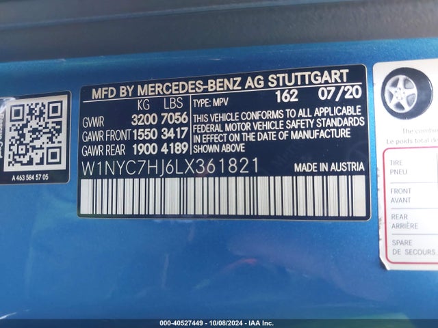 W1NYC7HJ6LX361821 Mercedes-Benz Amg G 63 4matic