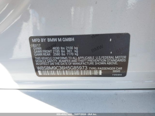 WBS8M9C36H5G85973 BMW M3