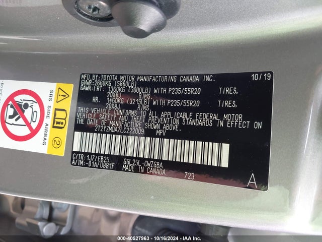 2T2YZMDA7LC222009 Lexus Rx 350 F Sport Performance