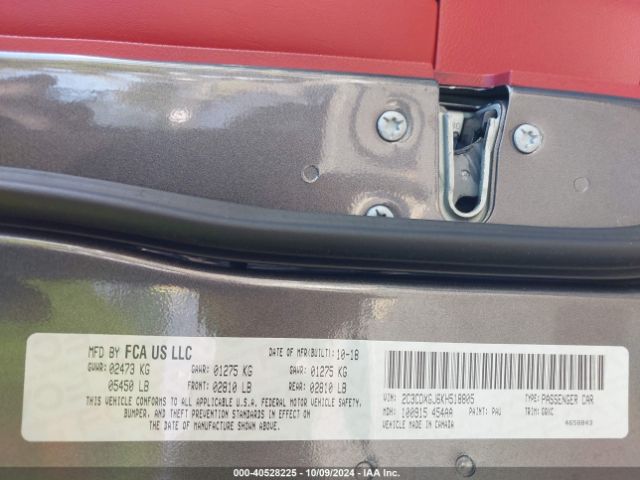 2C3CDXGJ6KH518805 Dodge Charger Scat Pack Rwd