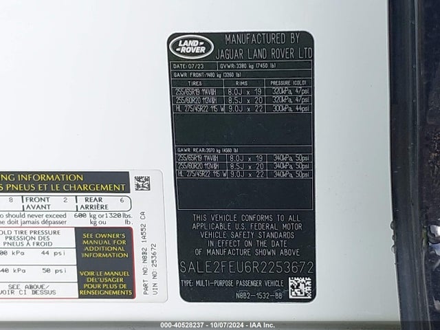 SALE2FEU6R2253672 Land Rover Defender 130 P400 X-dynamic Se