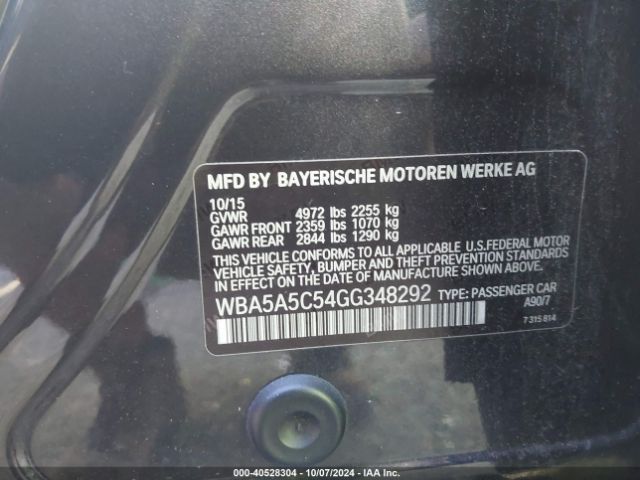 WBA5A5C54GG348292 BMW 528I