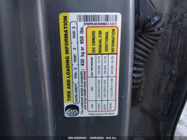2FMPK4K99MBA13311 Ford Edge Titanium