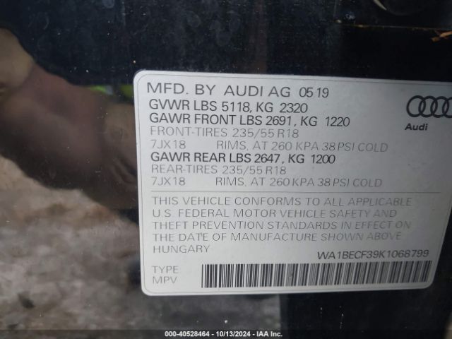 WA1BECF39K1068799 Audi Q3 2.0t Premium