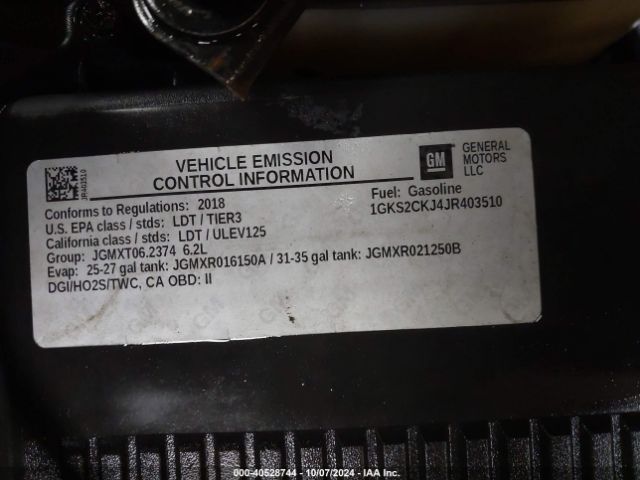 1GKS2CKJ4JR403510 GMC YUKON DENALI