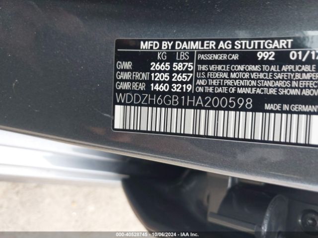 WDDZH6GB1HA200598 Mercedes-Benz E 400 4matic