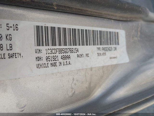 Dodge DART SXT 2016 1C3CDFBB5GD766154 Image 9