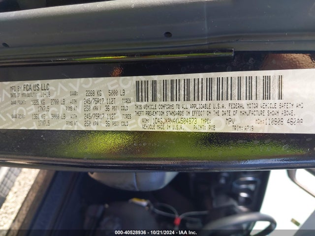 1C4GJXAN4KW504873 Jeep Wrangler Sport S 4x4