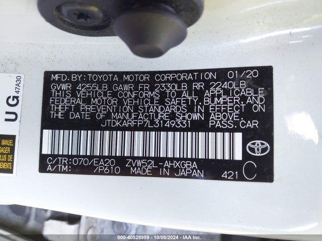 Toyota Prius Prime Limited 2020 JTDKARFP7L3149331 Image 9