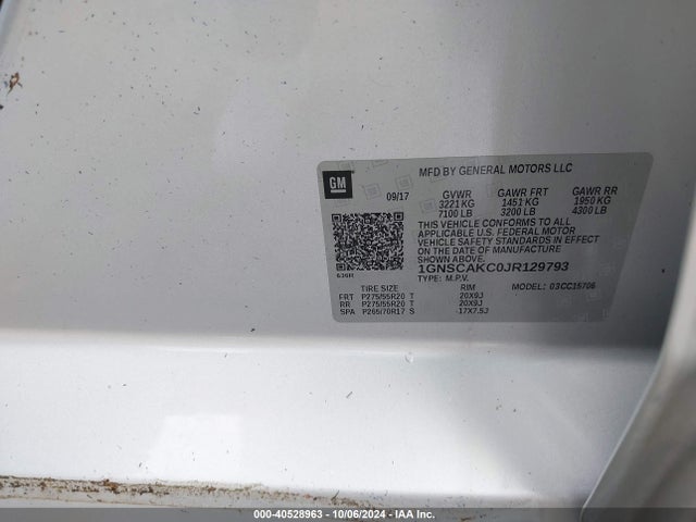 Chevrolet Tahoe Ls 2018 1GNSCAKC0JR129793 Image 9