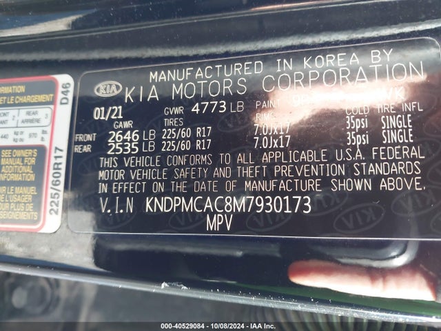 KIA Sportage Lx 2021 KNDPMCAC8M7930173 Image 9