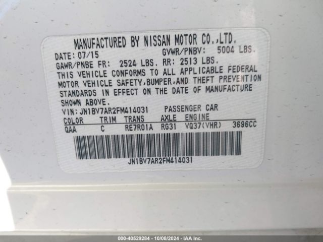 JN1BV7AR2FM414031 Infiniti Q50 Premium