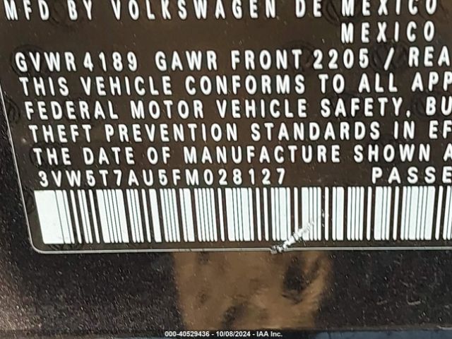 3VW5T7AU5FM028127 Volkswagen Golf Gti 2.0t S 4-door