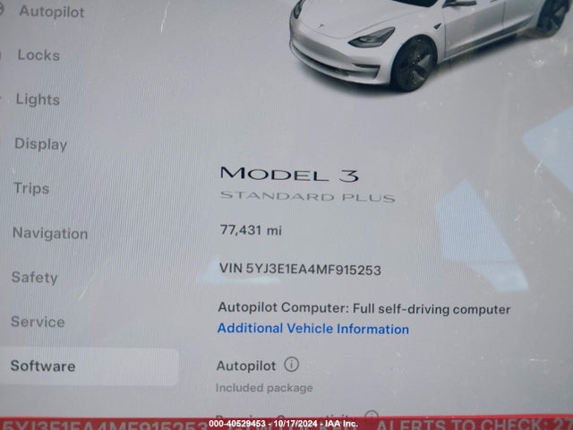 5YJ3E1EA4MF915253 Tesla Model 3 Standard Range Plus Rear-wheel Drive