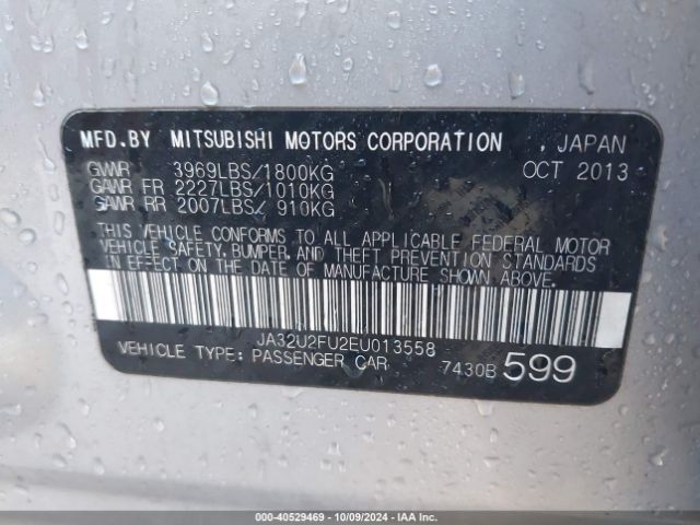 2014 MITSUBISHI LANCER JA32U2FU2EU013558 Photo 8