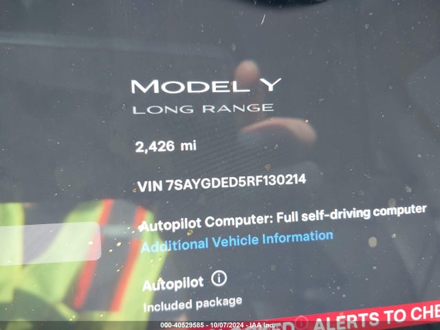 2024 TESLA MODEL Y 7SAYGDED5RF130214 Photo 6
