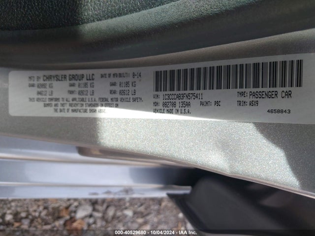Chrysler 200 Limited 2015 1C3CCCAB3FN575411 Image 9