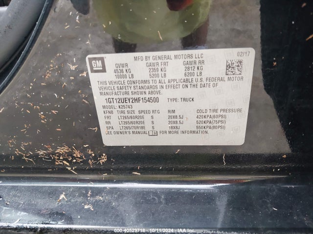 1GT12UEY2HF154500 GMC Sierra 2500hd Denali