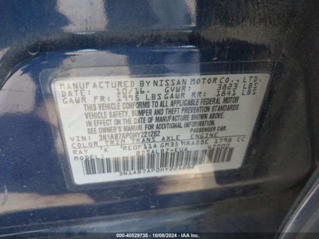 3N1AB7AP0HY221282 Nissan SENTRA S