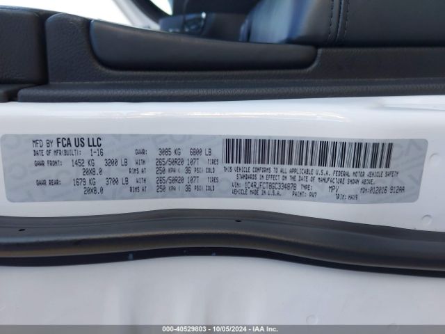 1C4RJFCT8GC334878 Jeep Grand Cherokee High Altitude