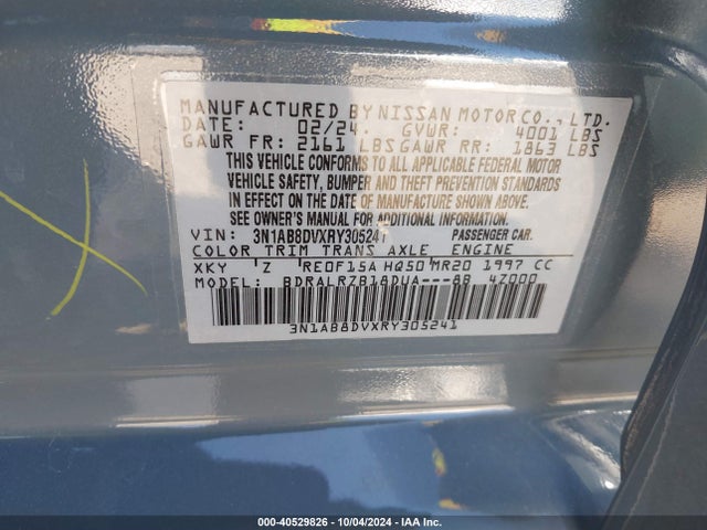 Nissan Sentra Sr Xtronic Cvt 2024 3N1AB8DVXRY305241 Image 9