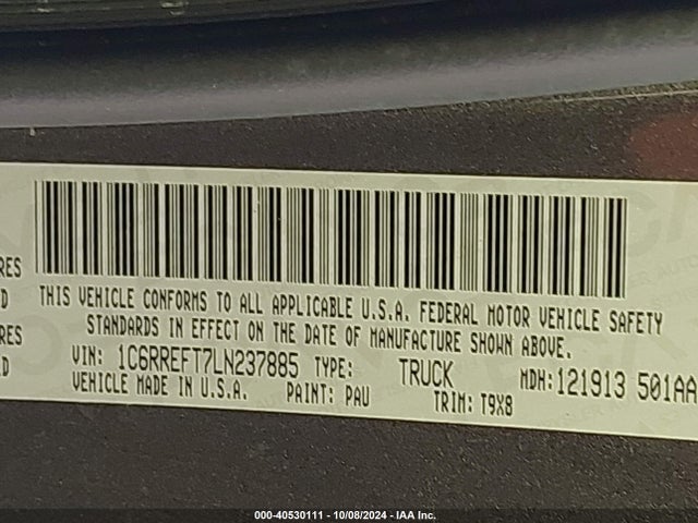 1C6RREFT7LN237885 RAM 1500 Lone Star  4x2 5'7 Box