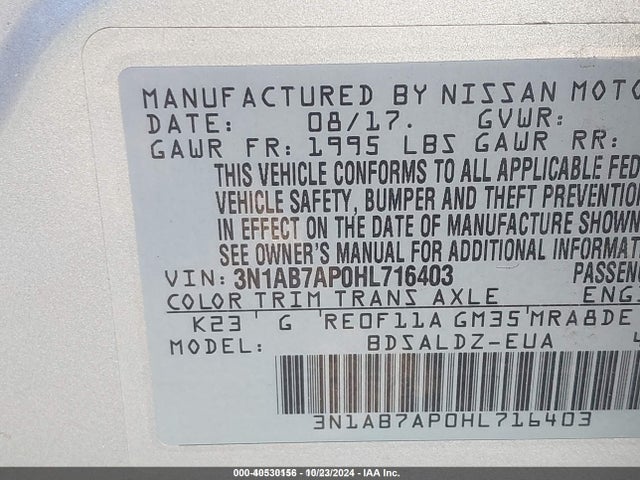 Nissan 2017 2017 3N1AB7AP0HL716403 Image 9