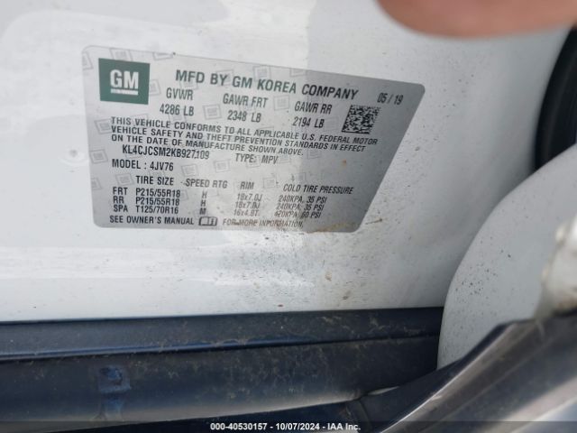 KL4CJCSM2KB927109 Buick Encore Fwd Essence