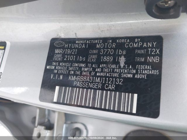 KMHRB8A31MU112132 Hyundai Venue Se