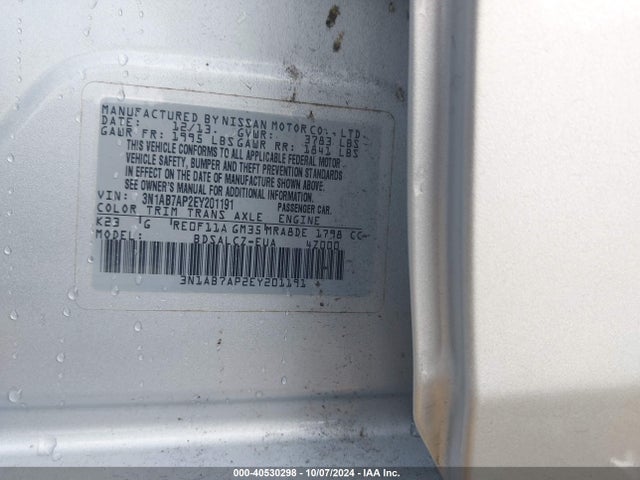 Nissan SENTRA S 2014 3N1AB7AP2EY201191 Image 9