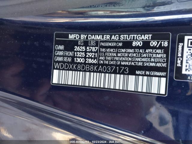 WDDXK8DB8KA037173 Mercedes-Benz S 560