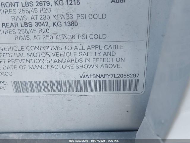 2020 AUDI Q5 WA1BNAFY7L2058297 Photo 8