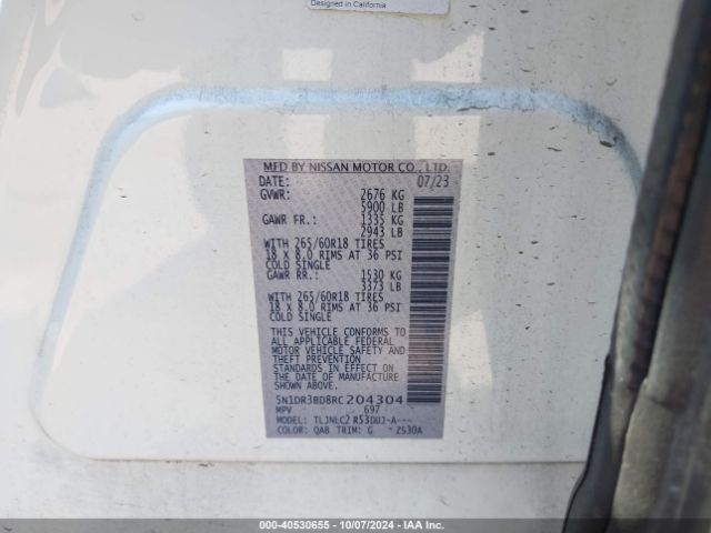5N1DR3BD8RC204304 Nissan Pathfinder Rock Creek 4wd