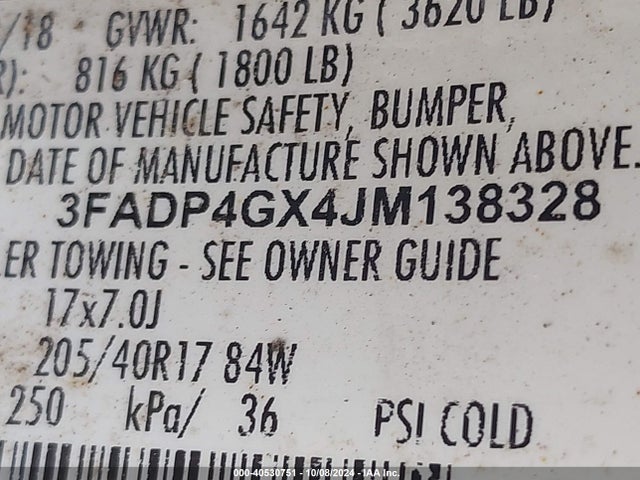 Ford FIESTA ST 2018 3FADP4GX4JM138328 Image 9