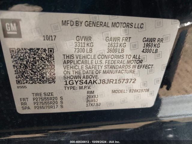 1GYS4AKJ8JR157372 Cadillac Escalade Standard