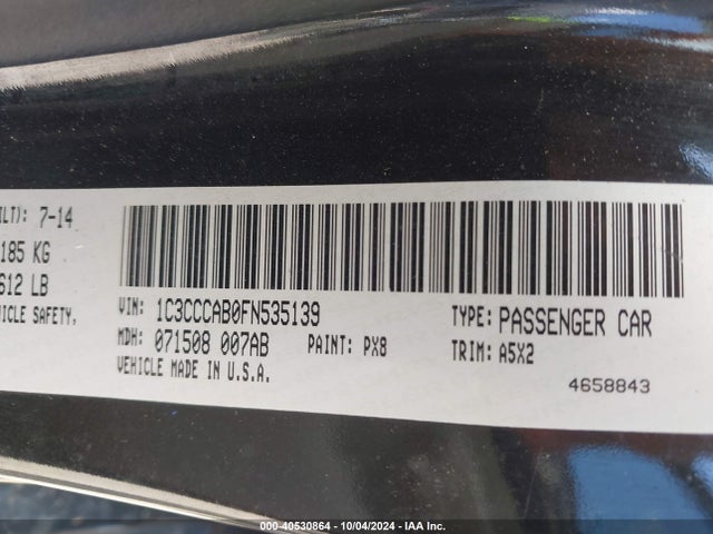 Chrysler 200 Limited 2015 1C3CCCAB0FN535139 Image 9