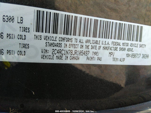 2C4RC1N78JR105497 Chrysler Pacifica Hybrid Limited