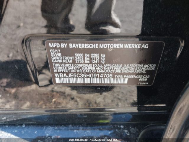 WBAJE5C35HG914706 BMW 540I