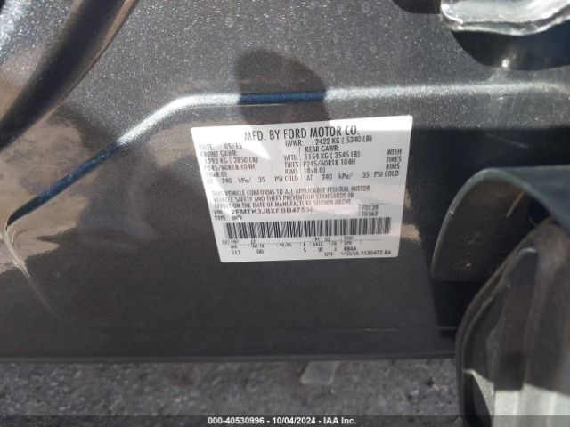 2FMTK3J8XFBB47538 Ford EDGE SEL