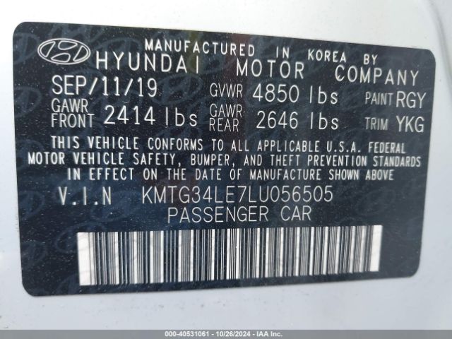 KMTG34LE7LU056505 Genesis G70 3.3t Rwd
