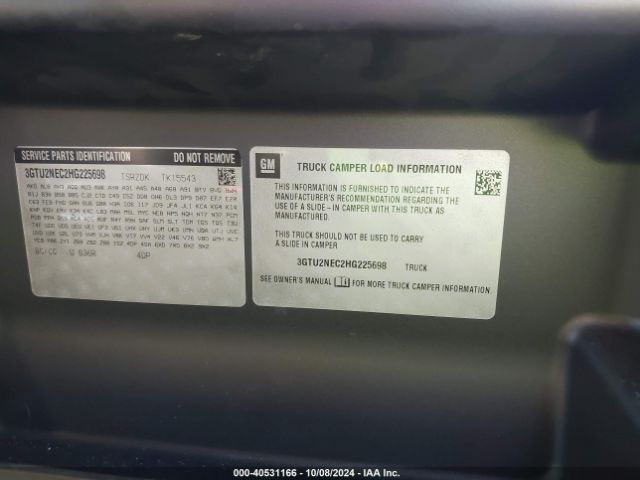 3GTU2NEC2HG225698 GMC Sierra 1500 Slt