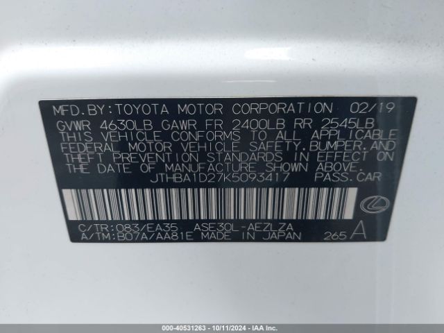 JTHBA1D27K5093417 Lexus IS 300