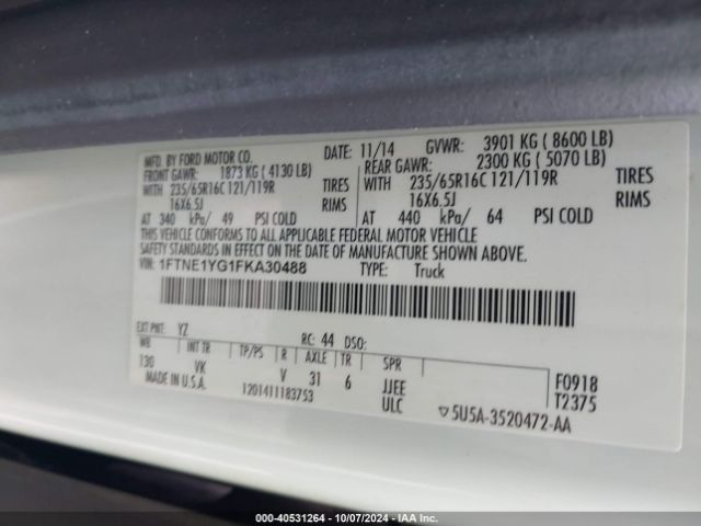 1FTNE1YG1FKA30488 Ford Transit-150