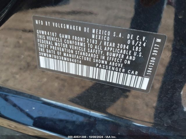 3VW5M7BU3RM094014 Volkswagen Jetta 1.5t S