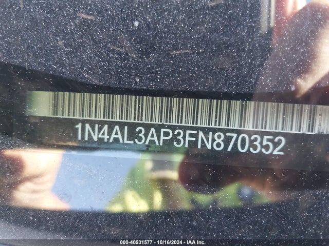 Nissan Altima 2.5 S 2015 1N4AL3AP3FN870352 Image 9