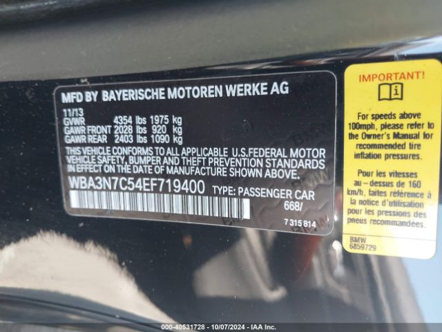 WBA3N7C54EF719400 BMW 428i